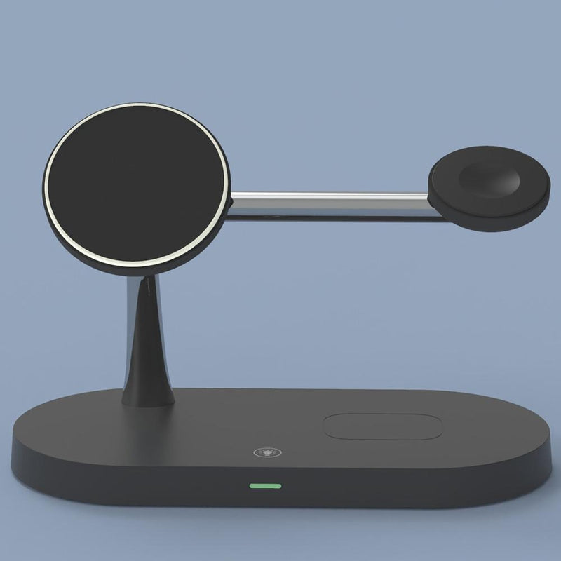 T268 5 in 1 Magnetic Wireless Charging Station - Black